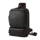 Mochila Masculina de Cuero Perry – Urbana, Versátil y Compacta
