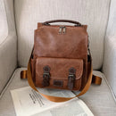 Mochila de Cuero Femenina Vintage 20L – Elegante, Urbana y Moderna
