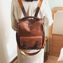 Mochila de Cuero Femenina Vintage 20L – Elegante, Urbana y Moderna