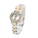 Reloj Femenino Leopard con Strass y Piedra Verde