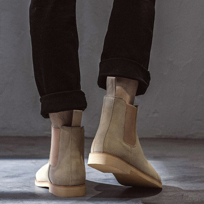 Bota Chelsea de Cuero Masculina PP101