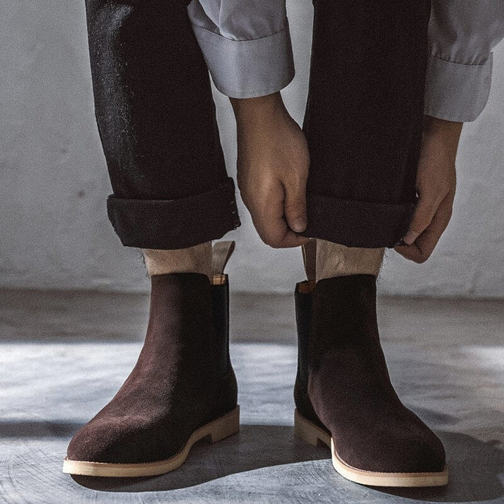 Bota Chelsea de Cuero Masculina PP101