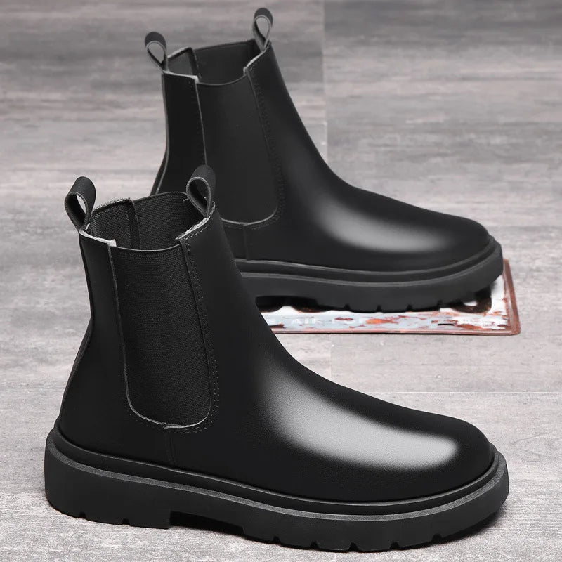 Bota Masculina Chelsea de Cuero Premium PP043