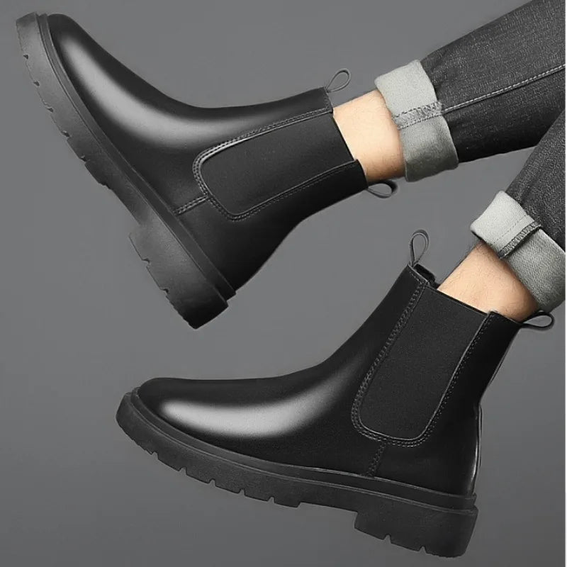 Bota Masculina Chelsea de Cuero Premium PP043