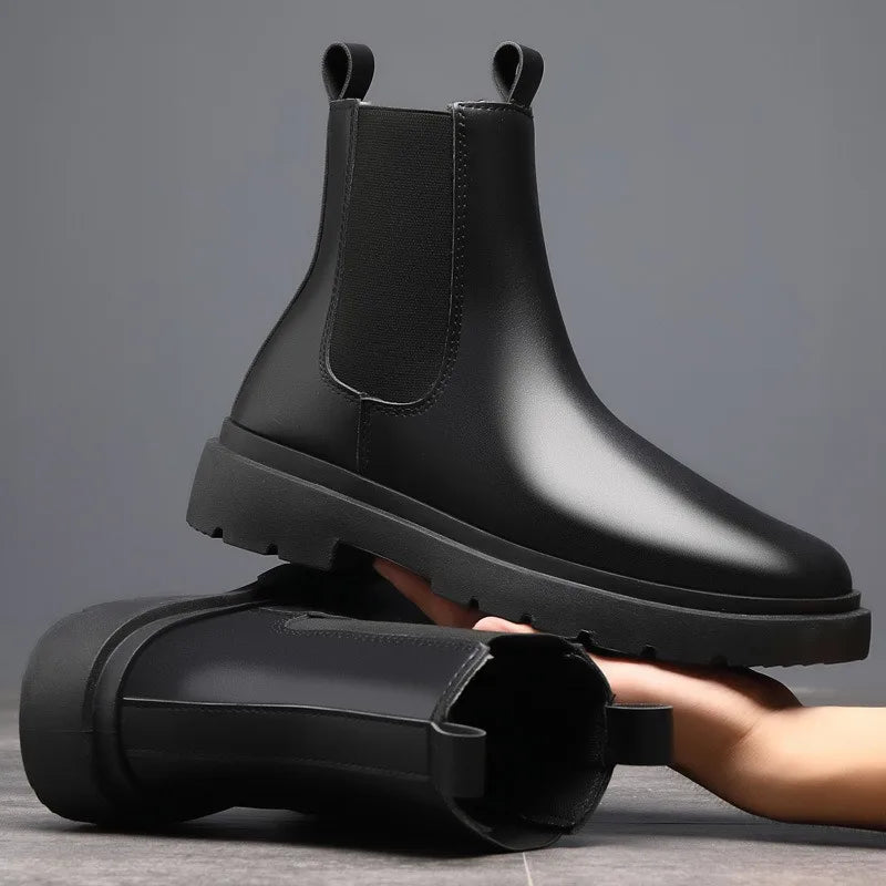 Bota Masculina Chelsea de Cuero Premium PP043